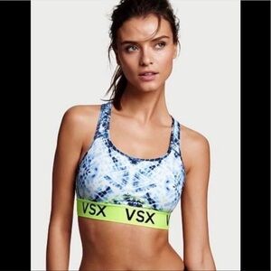 Victoria’s Secret Blue Tie Dye Neon Sports Bra